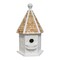 CC Home Furnishings 16" White and Brown Fairytale Inspired Outdoor Garden Birdhouse